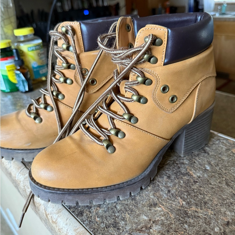 Tan Leather Ankle Boots